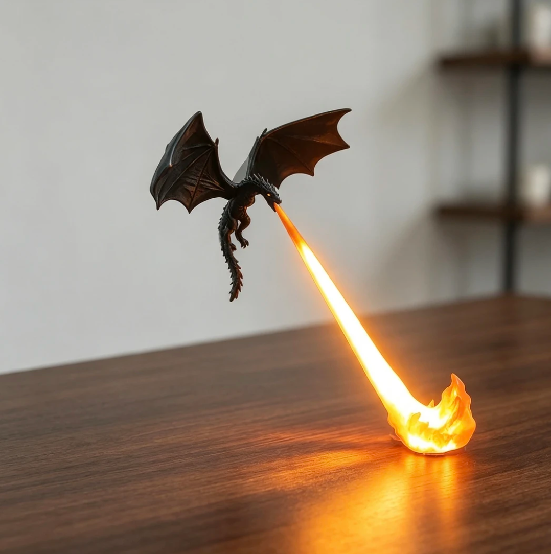 Dragon Breath Flame Night Light Decor – vitalessenz